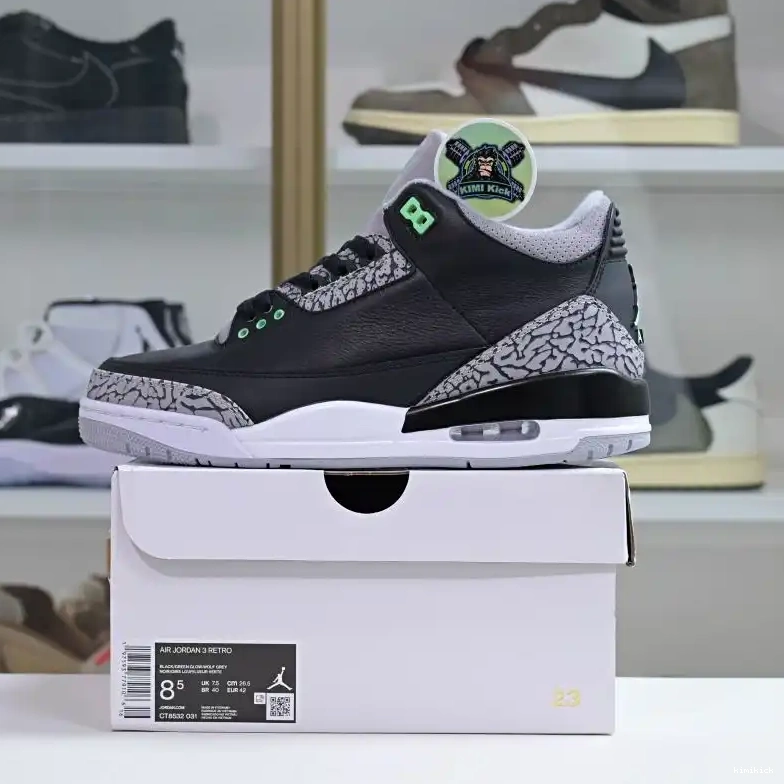 Air Green Jordan 3 Glow Kimikick 0608